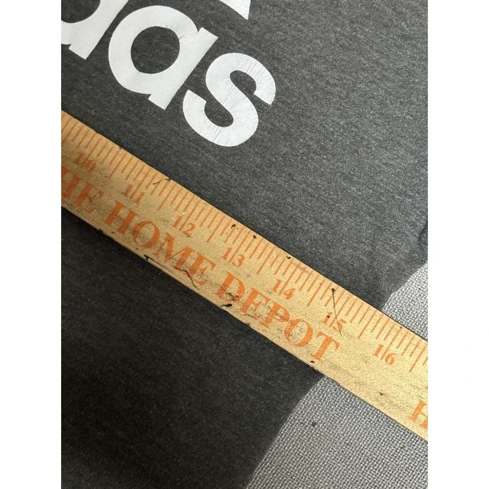 Adidas Womens Small The Go To Tee Grey Graphic T Shirt Logo